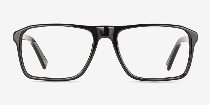 Barnett Solid Black Acetate Eyeglass Frames from EyeBuyDirect