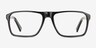Barnett Solid Black AcétateMontures de lunettes de vue d'EyeBuyDirect, Vue de Face