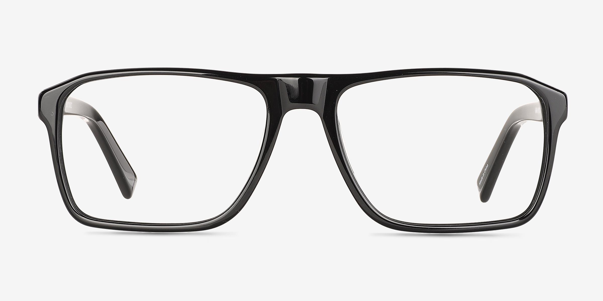 Barnett Rectangle Solid Black Full Rim Eyeglasses Eyebuydirect