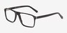 Barnett Solid Black AcétateMontures de lunettes de vue d'EyeBuyDirect, Vue d'Angle