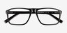 Barnett Solid Black AcétateMontures de lunettes de vue d'EyeBuyDirect, Vue Rapprochée