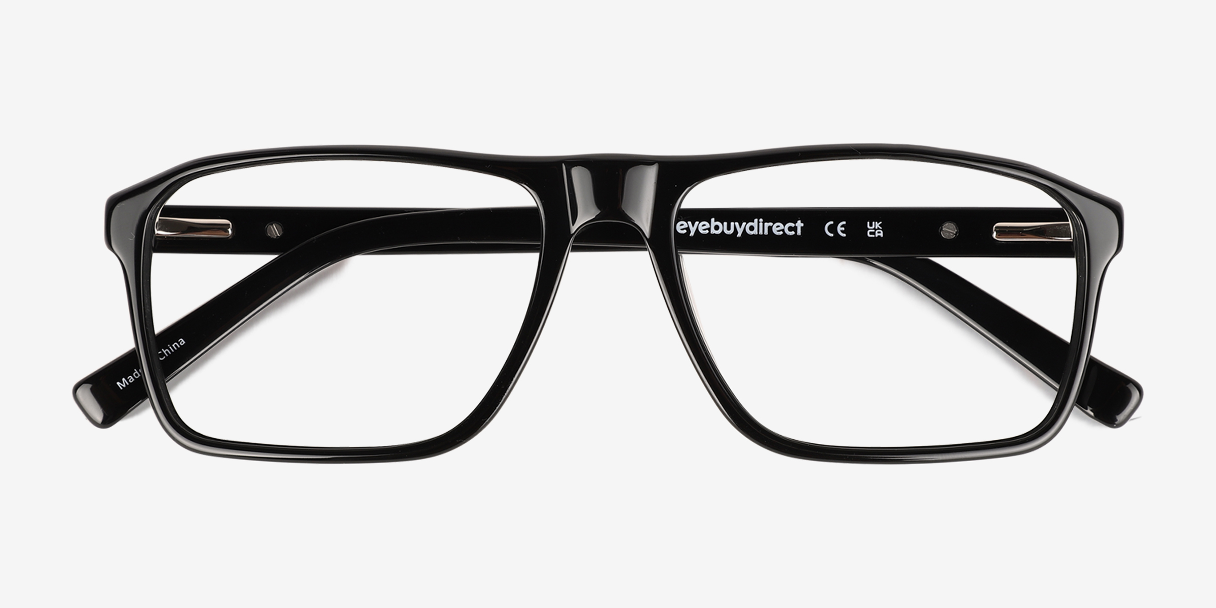 Barnett Rectangle Solid Black Full Rim Eyeglasses Eyebuydirect