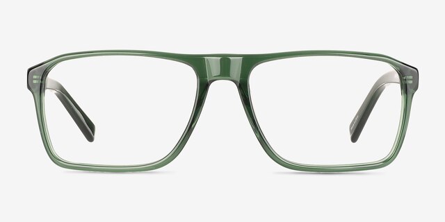 Barnett Crystal Green AcetateEyeglass Frames from EyeBuyDirect, Front View