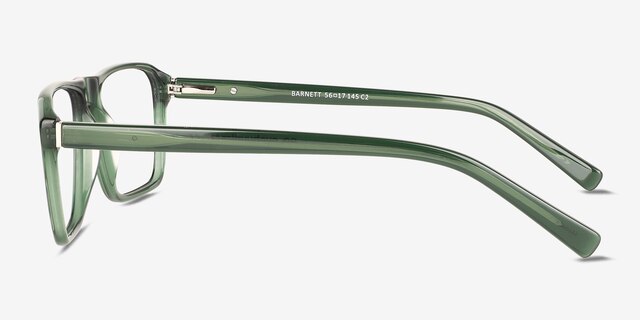 Barnett Crystal Green AcetateEyeglass Frames from EyeBuyDirect, Side View