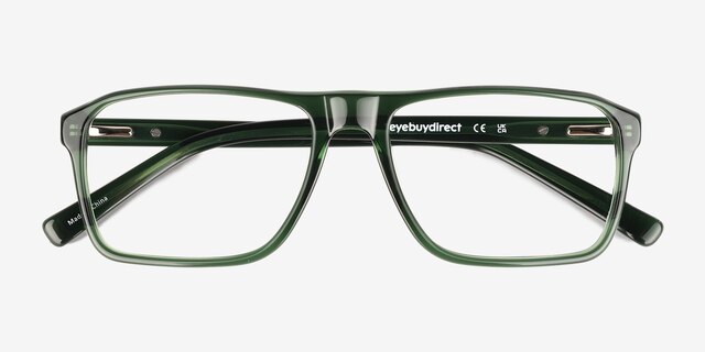 Barnett Crystal Green AcetateEyeglass Frames from EyeBuyDirect, Closed View