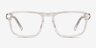Kiel Clear Shiny Silver AcetateEyeglass Frames from EyeBuyDirect, Front View