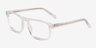 Kiel Clear Shiny Silver AcetateEyeglass Frames from EyeBuyDirect, Angle View