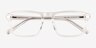 Kiel Clear Shiny Silver AcetateEyeglass Frames from EyeBuyDirect, Closed View