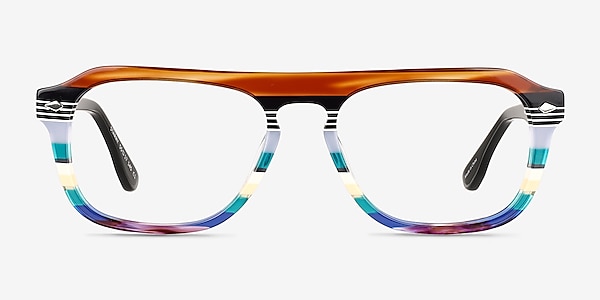 Starry Green Brown Rainbow Acetate Eyeglass Frames