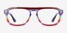Starry Blue Red Rainbow AcetateEyeglass Frames from EyeBuyDirect, Front View