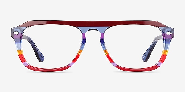 Starry Blue Red Rainbow  Acetate Eyeglass Frames