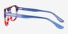 Starry Blue Red Rainbow AcetateEyeglass Frames from EyeBuyDirect, Side View