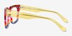 Vibrant Blue Red Rainbow AcetateEyeglass Frames from EyeBuyDirect, Side View
