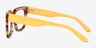 Vibrant Brown Yellow Striped AcetateEyeglass Frames from EyeBuyDirect, Side View