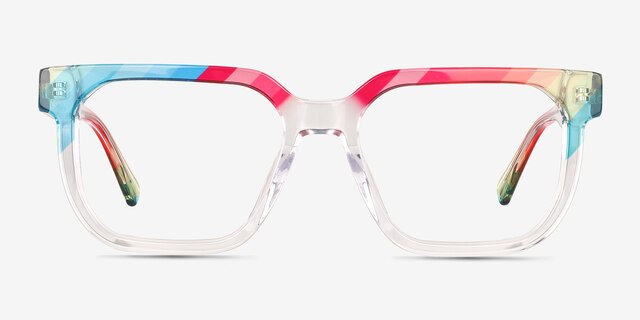 Empowered Rainbow Clear AcetateEyeglass Frames from EyeBuyDirect, Front View