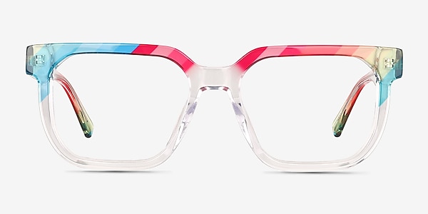 Empowered Rainbow Clear Acetate Eyeglass Frames