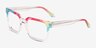 Empowered Rainbow Clear AcetateEyeglass Frames from EyeBuyDirect, Angle View