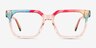 Empowered Rainbow Orange AcetateEyeglass Frames from EyeBuyDirect, Front View