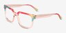Empowered Rainbow Orange AcetateEyeglass Frames from EyeBuyDirect, Angle View