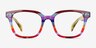 Spotlight Red Blue Rainbow AcetateEyeglass Frames from EyeBuyDirect, Front View