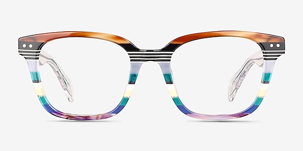 Spotlight Green Brown Rainbow Acetate Eyeglass Frames