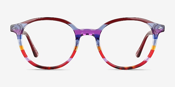 Expression Red Blue Rainbow Acetate Eyeglass Frames