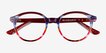 Expression Red Blue Rainbow AcetateEyeglass Frames from EyeBuyDirect, Closed View