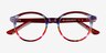 Expression Red Blue Rainbow AcetateEyeglass Frames from EyeBuyDirect, Closed View