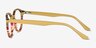 Expression Brown Yellow Striped AcetateEyeglass Frames from EyeBuyDirect, Side View