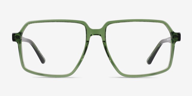 Mix Crystal Green AcetateEyeglass Frames from EyeBuyDirect, Front View