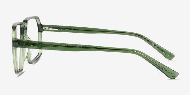 Mix Crystal Green AcetateEyeglass Frames from EyeBuyDirect, Side View