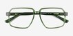 Mix Crystal Green AcetateEyeglass Frames from EyeBuyDirect, Closed View