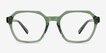 Flare Crystal Green AcetateEyeglass Frames from EyeBuyDirect, Front View