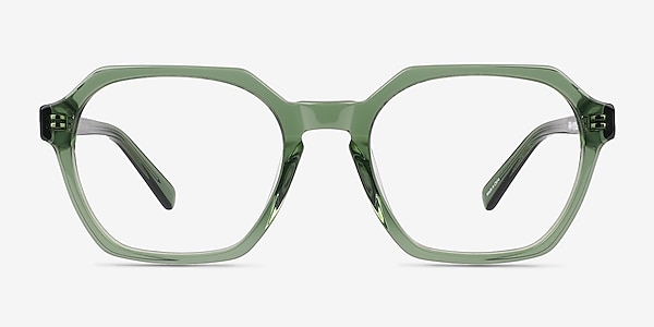 Flare Crystal Green Acetate Eyeglass Frames