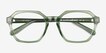 Flare Crystal Green AcetateEyeglass Frames from EyeBuyDirect, Closed View