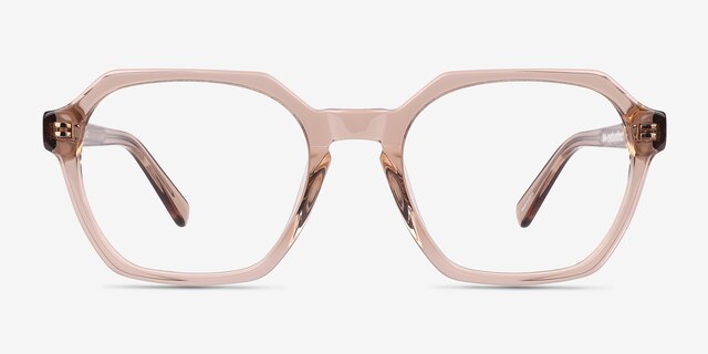 Flare Crystal Brown AcetateEyeglass Frames from EyeBuyDirect, Front View