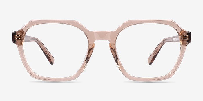 Flare Crystal Brown Acetate Eyeglass Frames from EyeBuyDirect