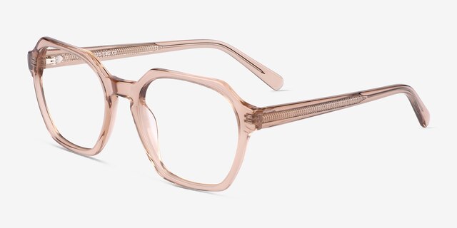 Flare Crystal Brown AcetateEyeglass Frames from EyeBuyDirect, Angle View