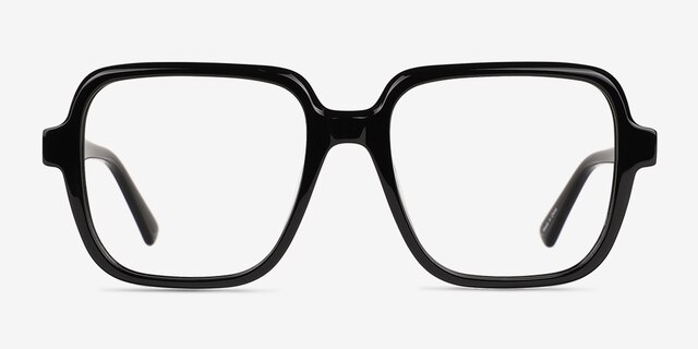 Saturday Black AcetateEyeglass Frames from EyeBuyDirect, Front View