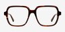 Saturday Brown Striped AcetateEyeglass Frames from EyeBuyDirect, Front View