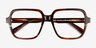 Saturday Brown Striped AcetateEyeglass Frames from EyeBuyDirect, Closed View