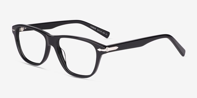 Harbor Black AcetateEyeglass Frames from EyeBuyDirect, Angle View
