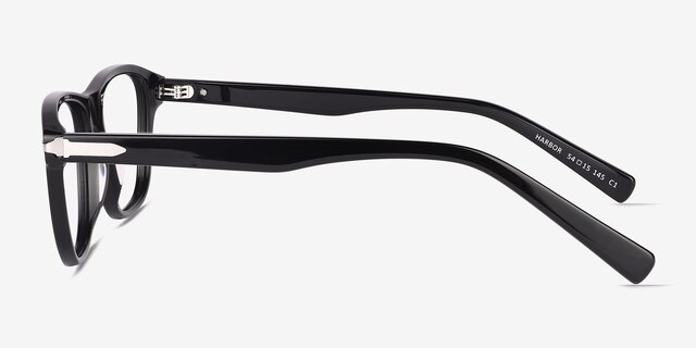 Harbor Black AcetateEyeglass Frames from EyeBuyDirect, Side View