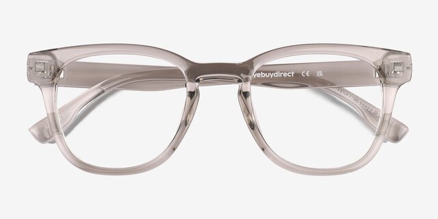 Mulligan Crystal Gray PlasticEyeglass Frames from EyeBuyDirect, Closed View