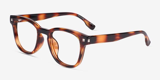 Mulligan Tortoise PlasticEyeglass Frames from EyeBuyDirect, Angle View