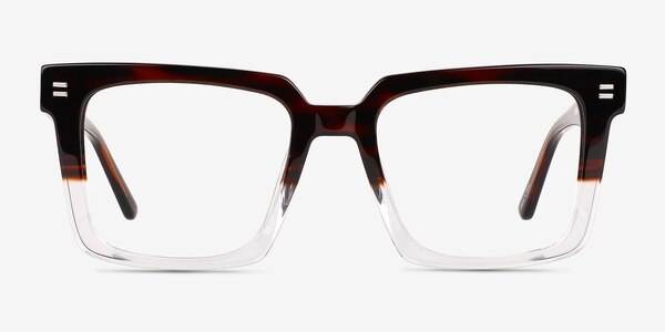 Vineyard Brown Clear Acétate Montures de lunettes de vue