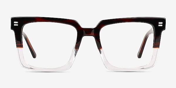 Vineyard Brown Clear Acetate Eyeglass Frames