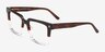 Vineyard Brown Clear AcetateEyeglass Frames from EyeBuyDirect, Angle View