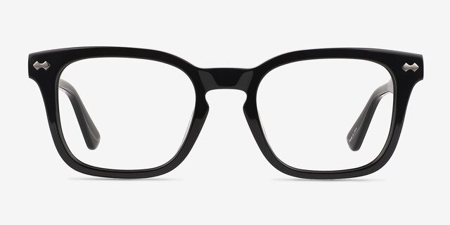 Thom Black AcetateEyeglass Frames from EyeBuyDirect, Front View