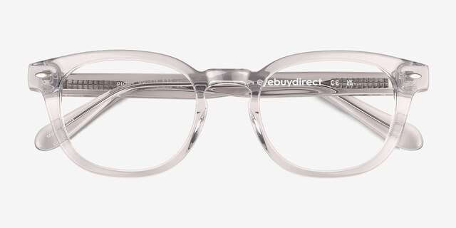 Pique Smoke AcetateEyeglass Frames from EyeBuyDirect, Closed View